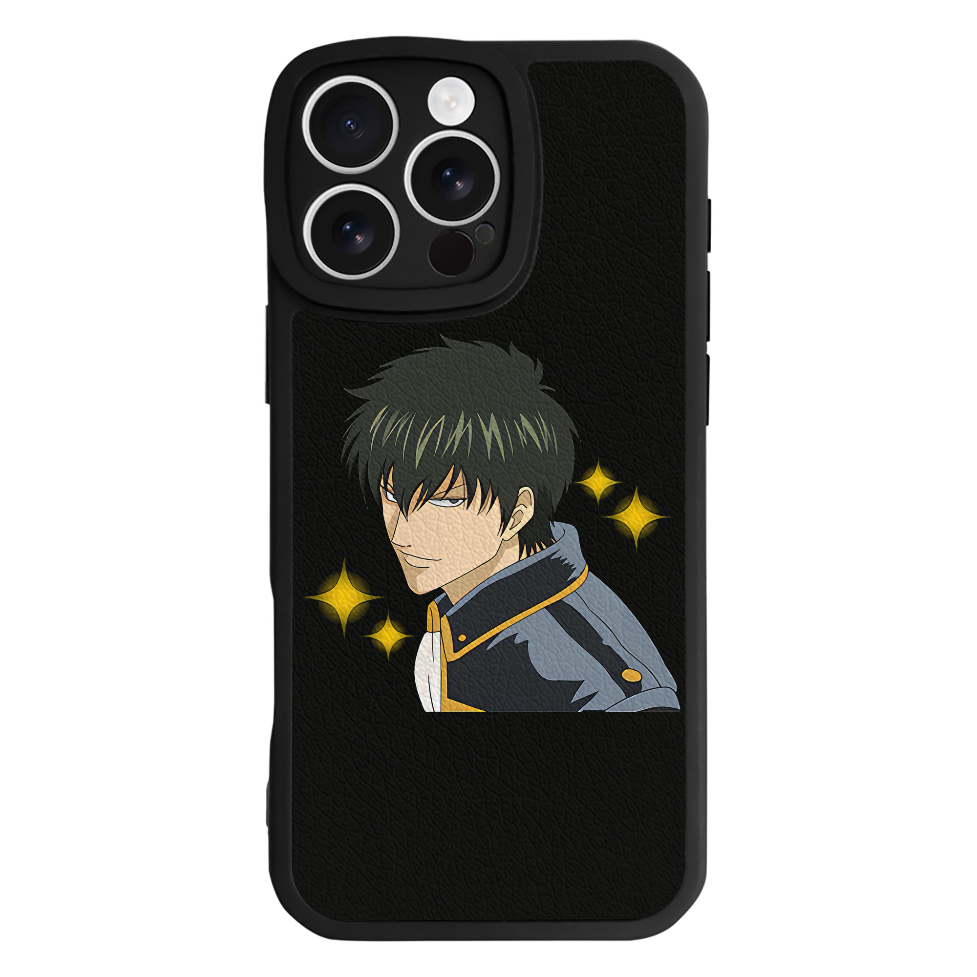 （画像用） ぎんたま 坂田銀時（さかたぎんとき） 神楽 志村新八（しむら しんぱち） GINTAMA Sakata Gintoki Kagura Shimura Shinpachi 【iPhone 16シリーズ対応】シリコンスマホケース（レザー調） 材質：シリコン